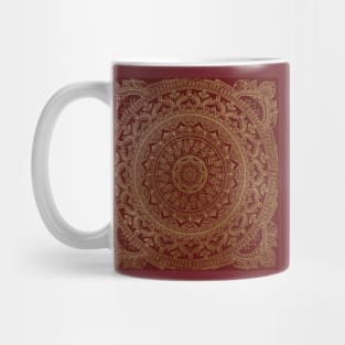 Mandala Royal - Red & Gold Mug